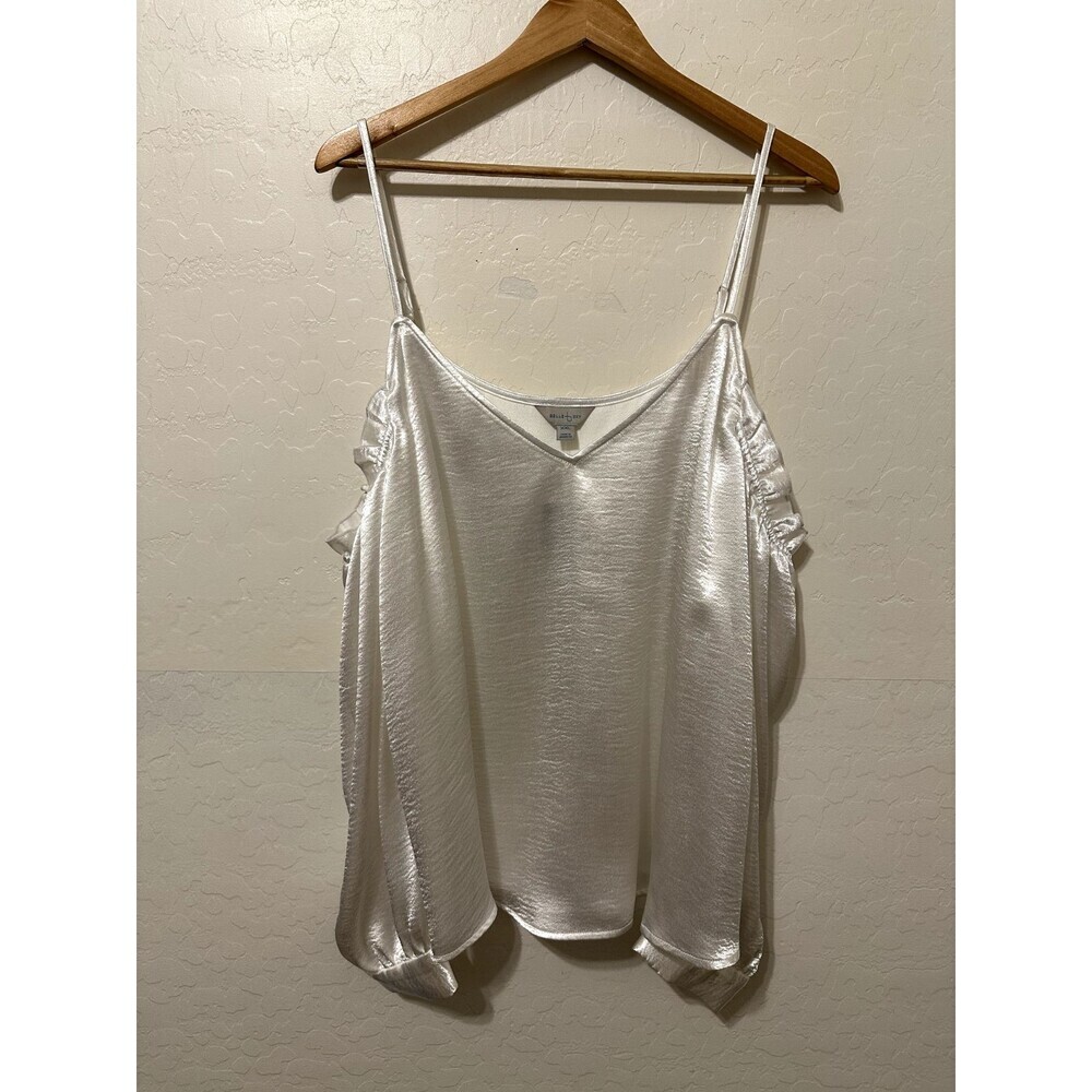 Belle & Sky Womans Metallic Top Size XXL Whimsical Romantic Old‎ Money Event